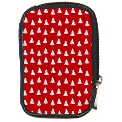 White Christmas Tree Red Compact Camera Leather Case by TetiBright