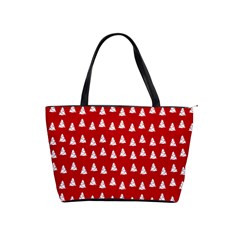 White Christmas Tree Red Classic Shoulder Handbag by TetiBright