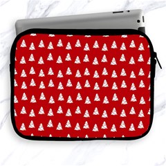 White Christmas Tree Red Apple Ipad 2/3/4 Zipper Cases by TetiBright