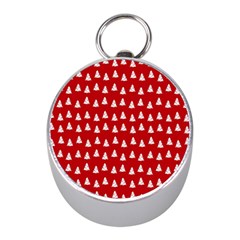 White Christmas Tree Red Mini Silver Compasses by TetiBright