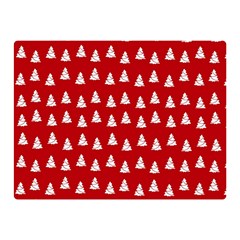 White Christmas Tree Red Double Sided Flano Blanket (mini) by TetiBright