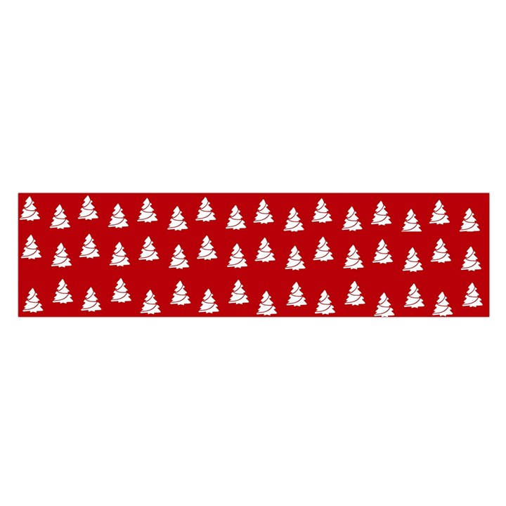 White Christmas Tree Red Oblong Satin Scarf (16  x 60 )