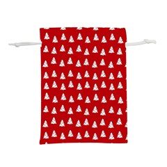 White Christmas Tree Red Lightweight Drawstring Pouch (s)