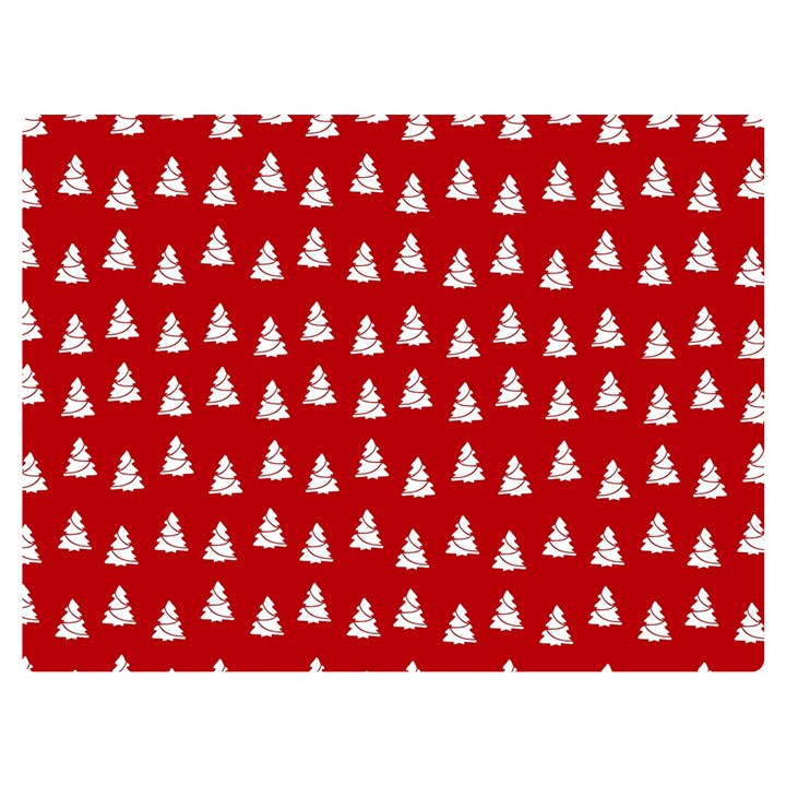 White Christmas Tree Red Flano Blanket (Extra Small)