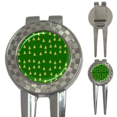 Green Christmas Trees Green 3-in-1 Golf Divots