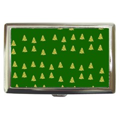 Green Christmas Trees Green Cigarette Money Case