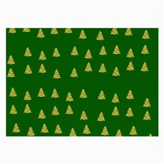 Green Christmas Trees Green Large Glasses Cloth (2 Sides) by TetiBright