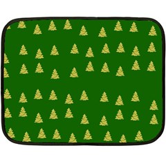 Green Christmas Trees Green Double Sided Fleece Blanket (mini) by TetiBright