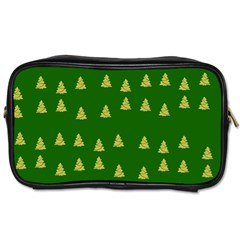 Green Christmas Trees Green Toiletries Bag (two Sides) by TetiBright