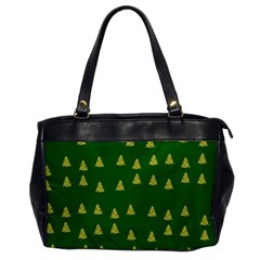 Green Christmas Trees Green Oversize Office Handbag by TetiBright