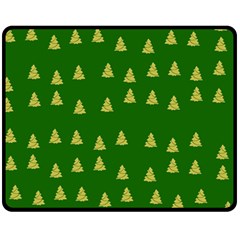 Green Christmas Trees Green Fleece Blanket (medium) by TetiBright