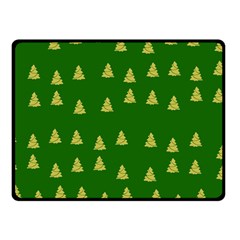 Green Christmas Trees Green Fleece Blanket (small) by TetiBright