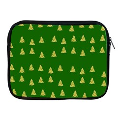 Green Christmas Trees Green Apple Ipad 2/3/4 Zipper Cases by TetiBright