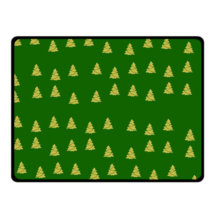 Green Christmas Trees Green Double Sided Fleece Blanket (Small)