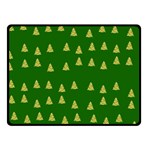 Green Christmas Trees Green Double Sided Fleece Blanket (Small) 45 x34  Blanket Back