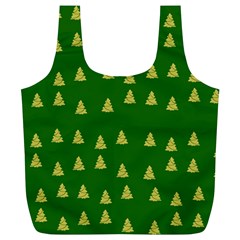 Green Christmas Trees Green Full Print Recycle Bag (xl)