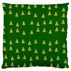 Green Christmas Trees Green Large Flano Cushion Case (two Sides) by TetiBright