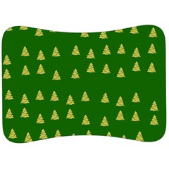 Green Christmas Trees Green Velour Seat Head Rest Cushion by TetiBright