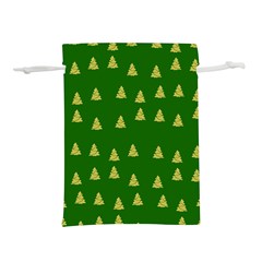 Green Christmas Trees Green Lightweight Drawstring Pouch (m) by TetiBright