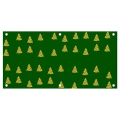 Green Christmas Trees Green Banner And Sign 4  X 2  by TetiBright