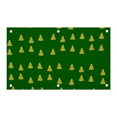 Green Christmas Trees Green Banner And Sign 5  X 3  by TetiBright