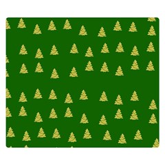 Green Christmas Trees Green Flano Blanket (small) by TetiBright