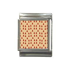 Red Christmas Tree Brown Italian Charm (13mm) by TetiBright