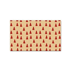 Red Christmas Tree Brown Sticker (rectangular) by TetiBright