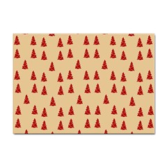 Red Christmas Tree Brown Sticker A4 (10 Pack) by TetiBright