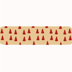 Red Christmas Tree Brown Large Bar Mat by TetiBright