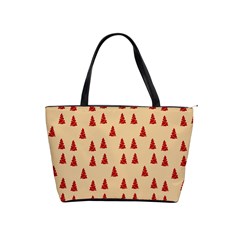 Red Christmas Tree Brown Classic Shoulder Handbag by TetiBright