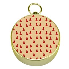 Red Christmas Tree Brown Gold Compasses