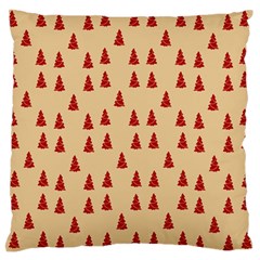 Red Christmas Tree Brown Standard Flano Cushion Case (one Side) by TetiBright