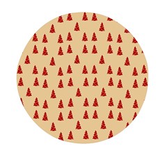 Red Christmas Tree Brown Mini Round Pill Box (pack Of 3)