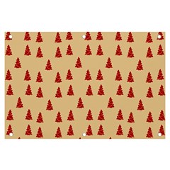 Red Christmas Tree Brown Banner And Sign 6  X 4  by TetiBright