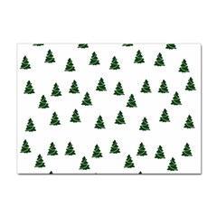 Green Christmas Trees White Sticker A4 (10 Pack)