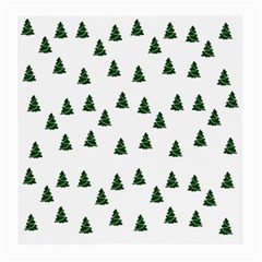 Green Christmas Trees White Medium Glasses Cloth (2 Sides)