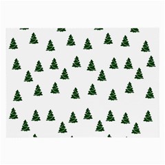 Green Christmas Trees White Large Glasses Cloth (2 Sides)