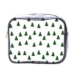 Green Christmas Trees White Mini Toiletries Bag (One Side) Front