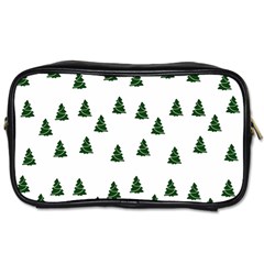 Green Christmas Trees White Toiletries Bag (two Sides)