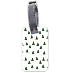 Green Christmas Trees White Luggage Tag (two Sides)