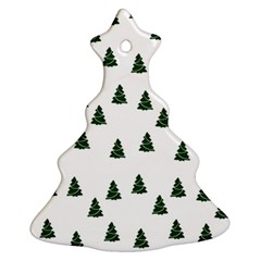 Green Christmas Trees White Ornament (christmas Tree) 