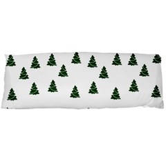 Green Christmas Trees White Body Pillow Case (dakimakura)