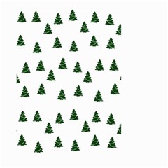 Green Christmas Trees White Small Garden Flag (two Sides)