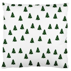 Green Christmas Trees White Large Cushion Case (two Sides) by TetiBright