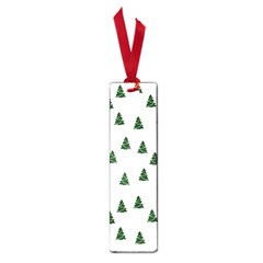 Green Christmas Trees White Small Book Marks