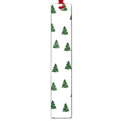 Green Christmas Trees White Large Book Marks