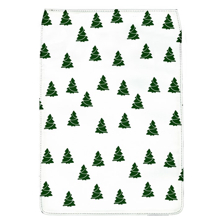 Green Christmas Trees White Removable Flap Cover (L)