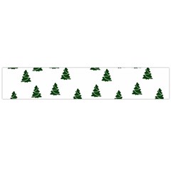 Green Christmas Trees White Large Flano Scarf 