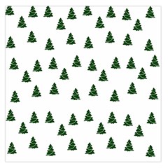 Green Christmas Trees White Square Satin Scarf (36  X 36 )